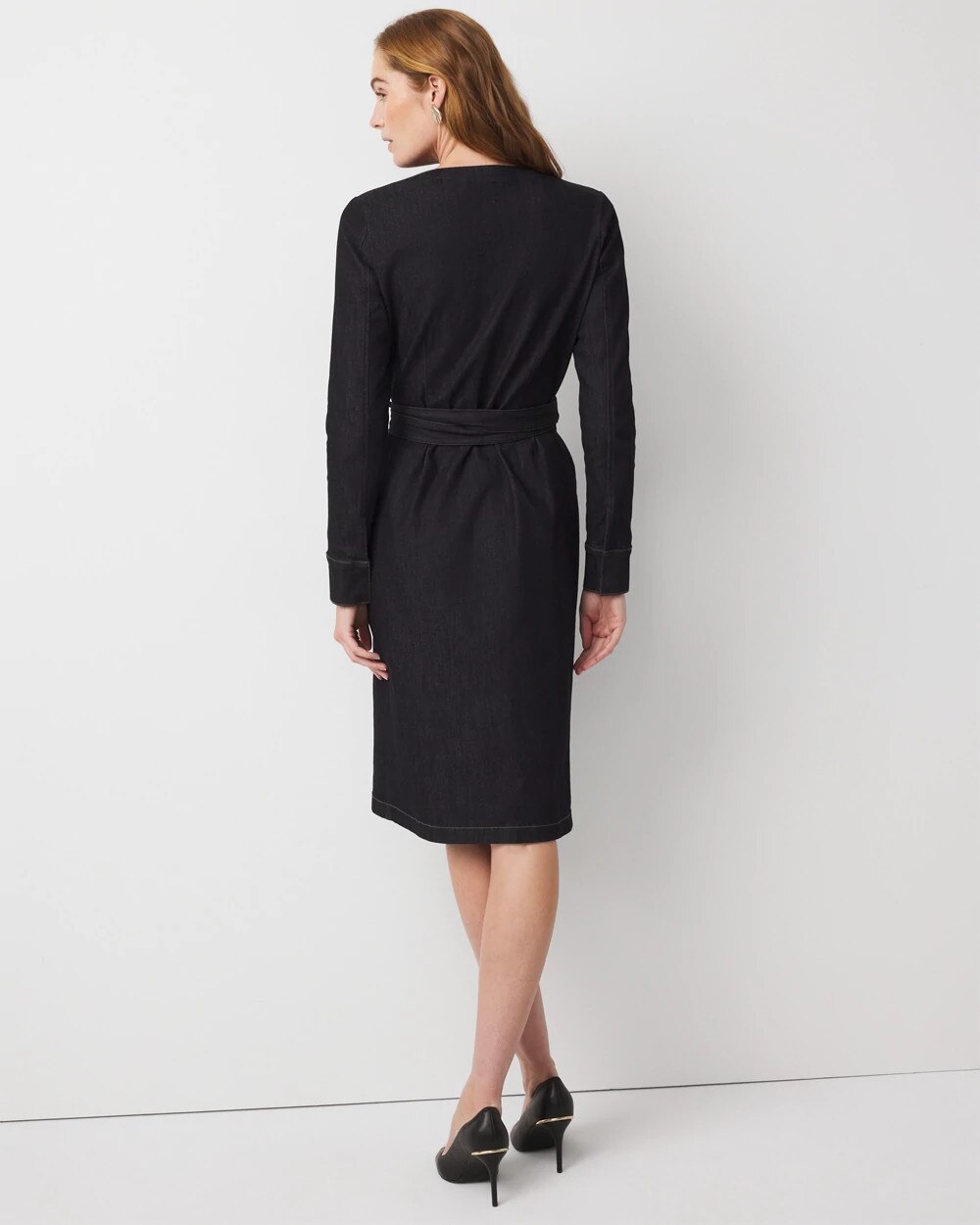 101-Denim-Wrap-Midi-Dress-Midnight-Rinse-Wash-4.jpg Denim Wrap Midi Dress Midnight Rinse Wash