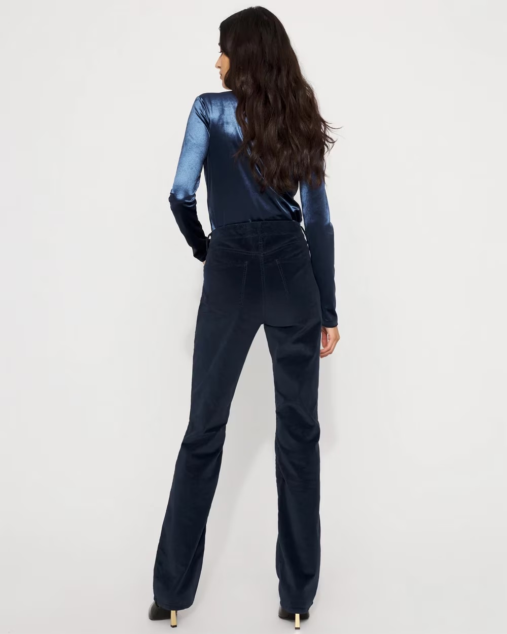 Velveteen Micro Bootcut Jean River Teal