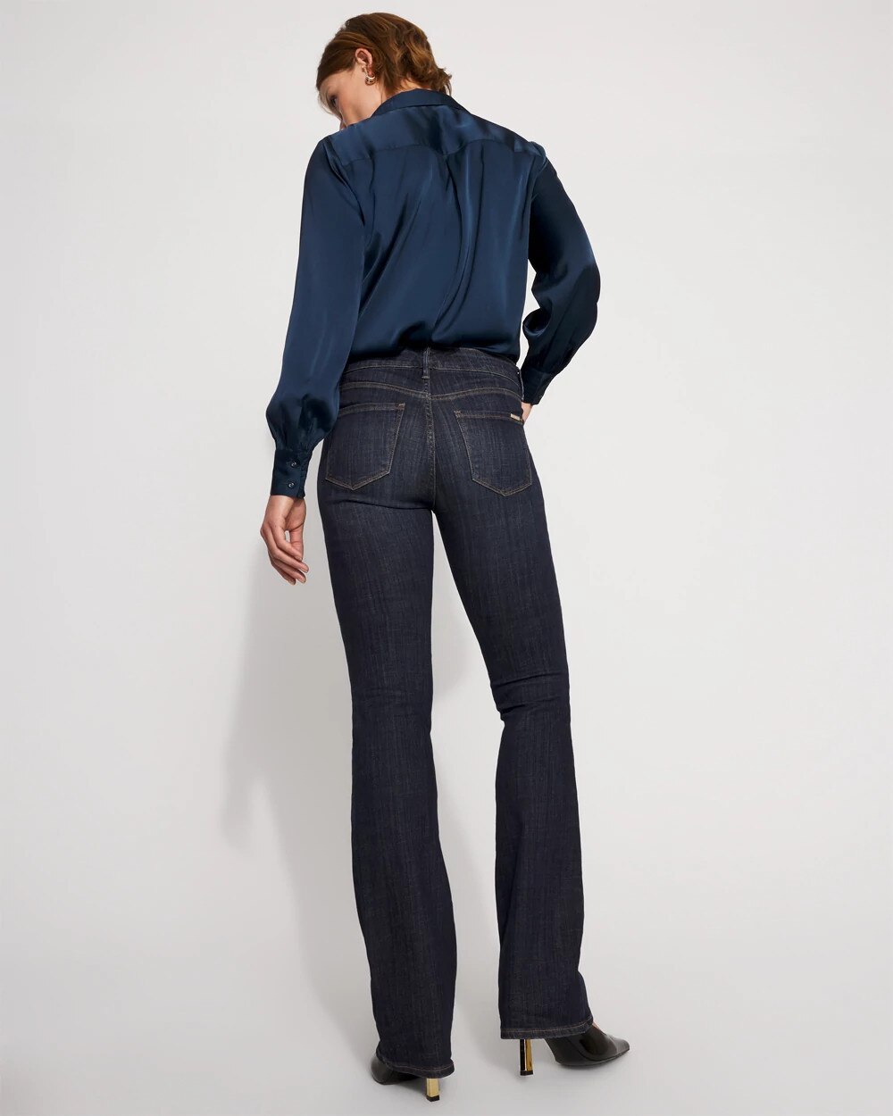 Petite Mid-Rise Bootcut Jeans Nouveau Authentic
