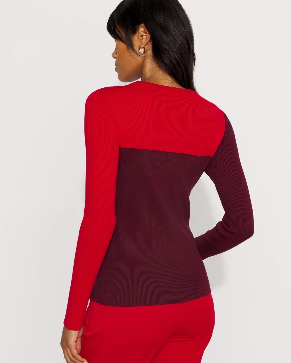 2266-Square-Colorblock-Pullover-Sweater-Ruby-Rush-Ref-Red-Clr-Blk-4.jpg Square Colorblock Pullover Sweater Ruby Rush/Ref Red Clr Blk
