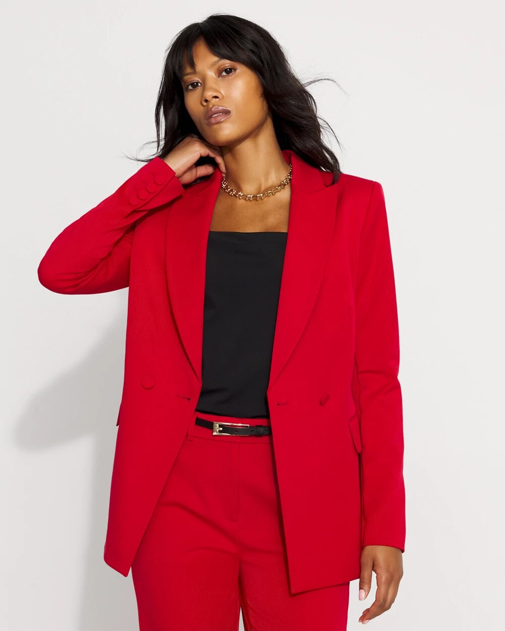 Double-Breasted Blazer Ruby Rush