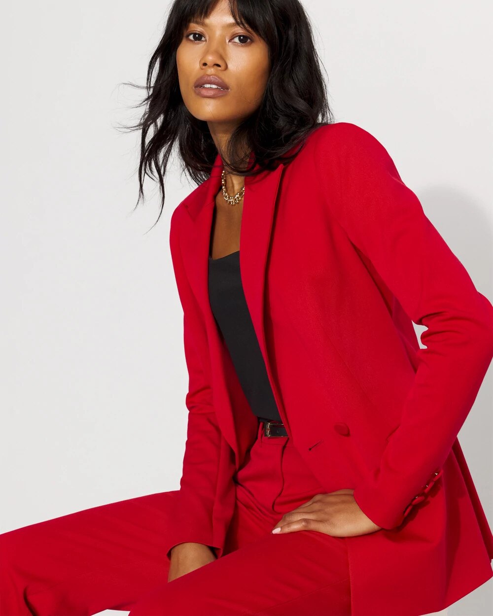 Double-Breasted Blazer Ruby Rush