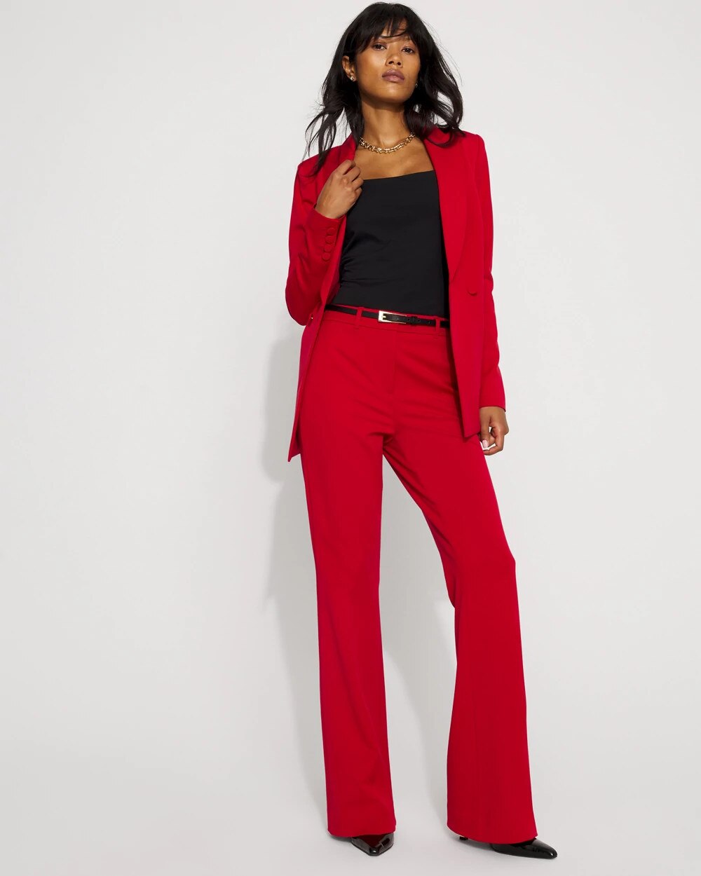 High-Rise Piper Flare Pant Ruby Rush