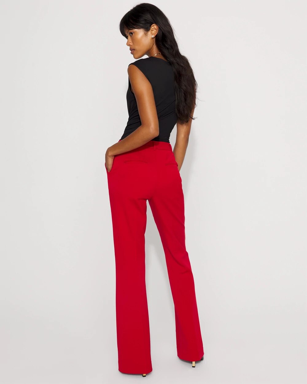 High-Rise Piper Flare Pant Ruby Rush