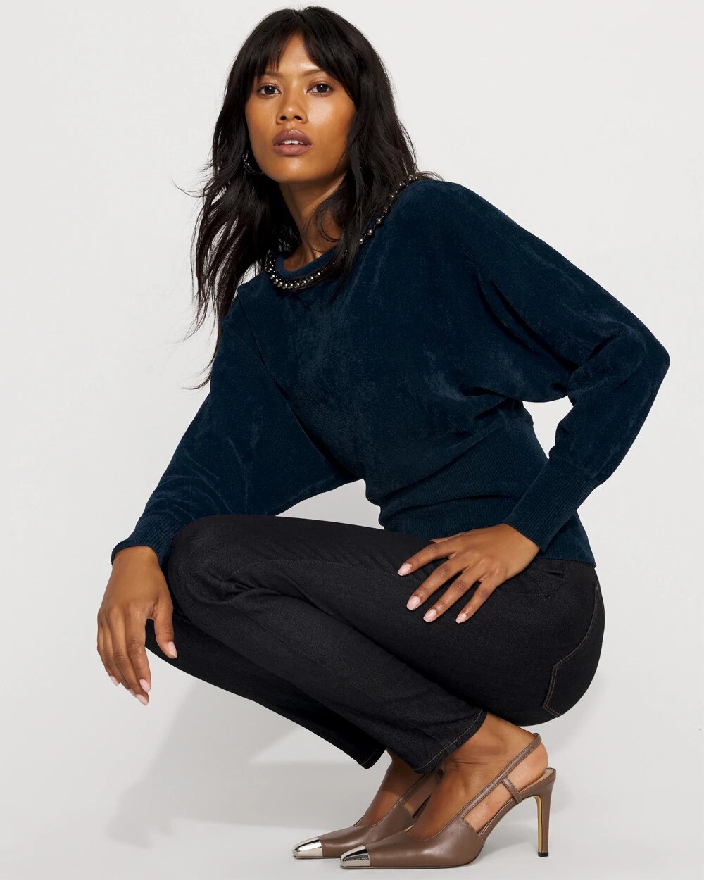 2312-Embellished-Dolman-Chenille-Sweater-River-Teal-2.jpg Embellished Dolman Chenille Sweater River Teal