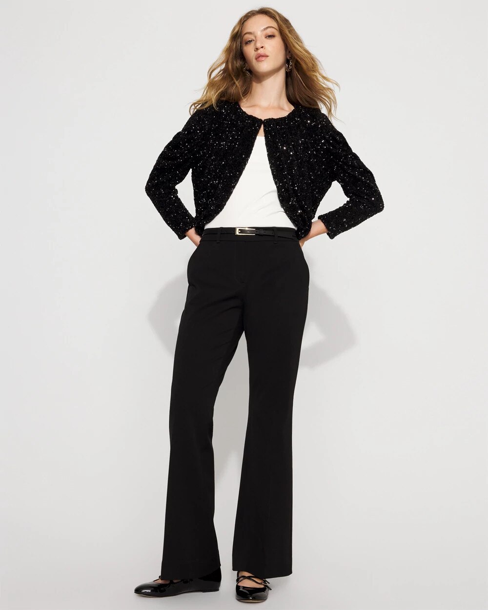 Mid-Rise Piper Flare Pant Black