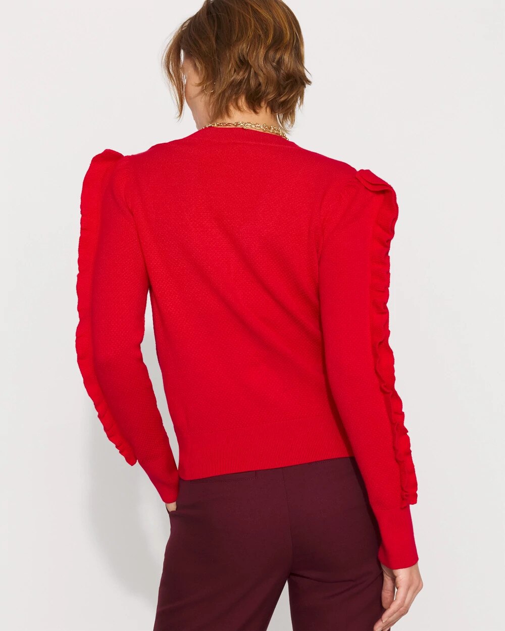 2752-Ruffle-Sleeve-Pullover-Sweater-Ruby-Rush-4.jpg Ruffle Sleeve Pullover Sweater Ruby Rush