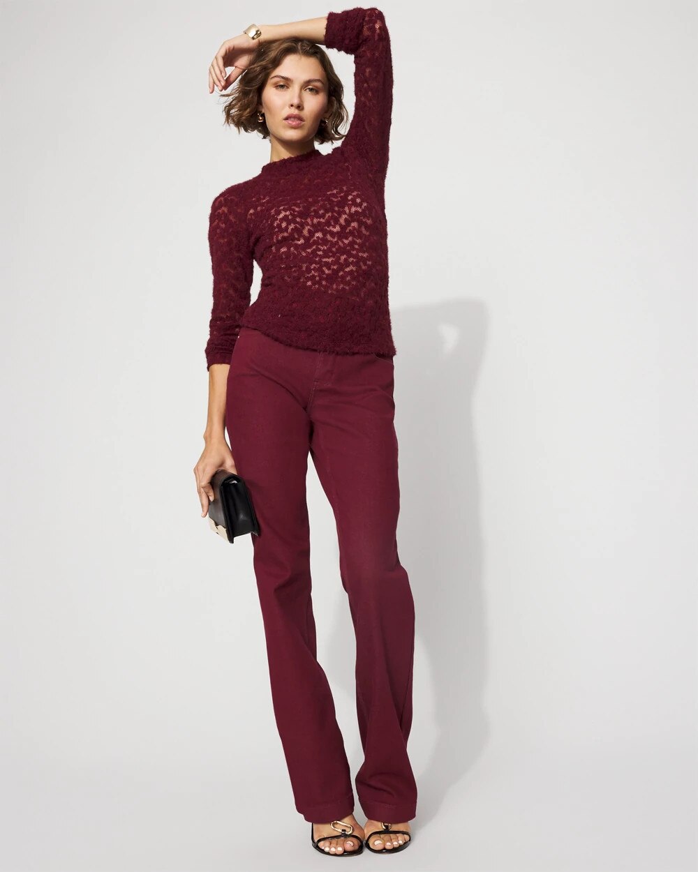 2837-Textured-Lace-Mockneck-Top-Refined-Red-2.jpg Textured Lace Mockneck Top Refined Red