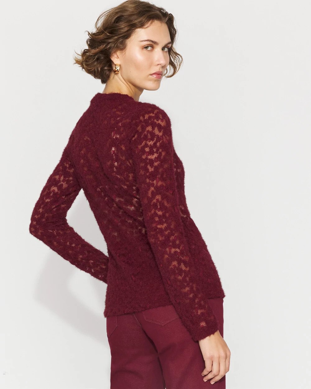 2837-Textured-Lace-Mockneck-Top-Refined-Red-4.jpg Textured Lace Mockneck Top Refined Red