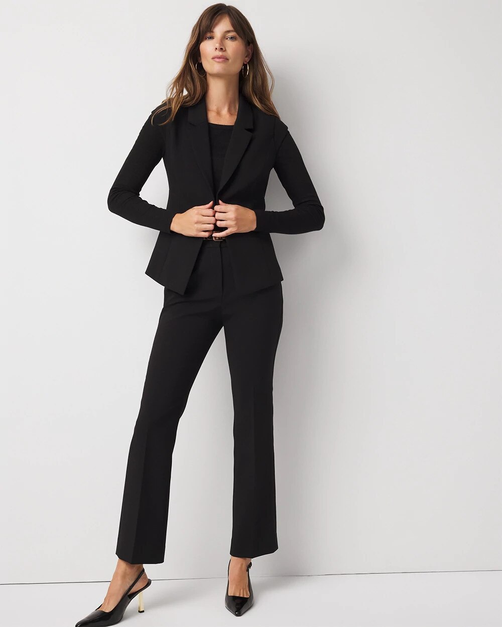 High-Rise Blake Slim Boot Pant Black