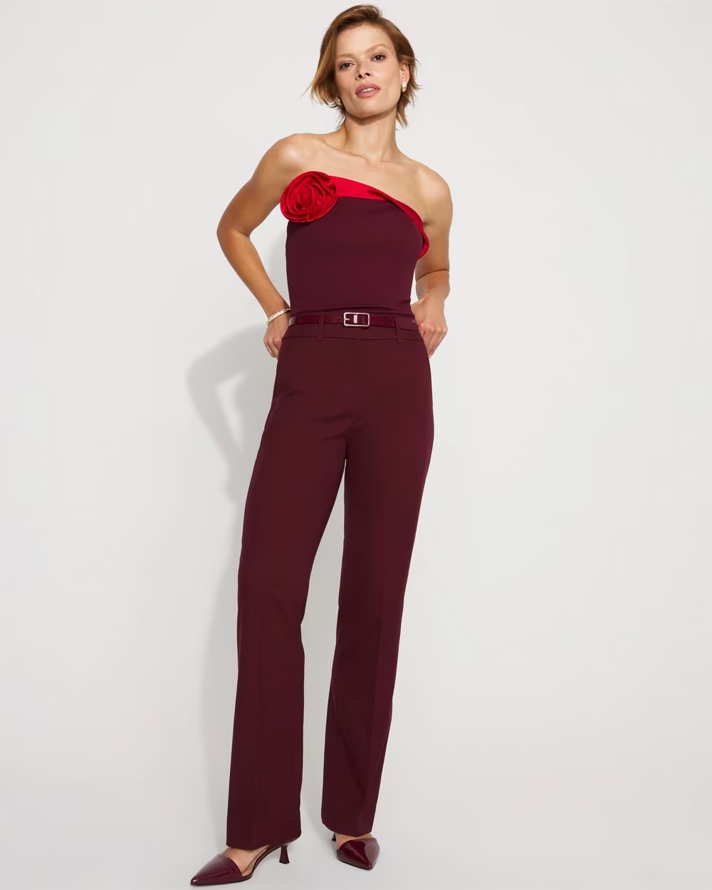 2860-Extra-High-Rise-Riley-Twill-Trouser-Refined-Red-2.jpg Extra High Rise Riley Twill Trouser Refined Red