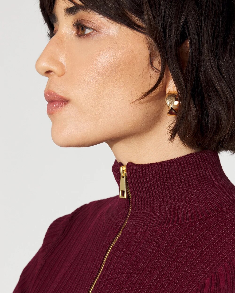 2871-Rib-Knit-Half-Zip-Mock-Neck-Sweater-Refined-Red-3.jpg Rib Knit Half-Zip Mock Neck Sweater Refined Red