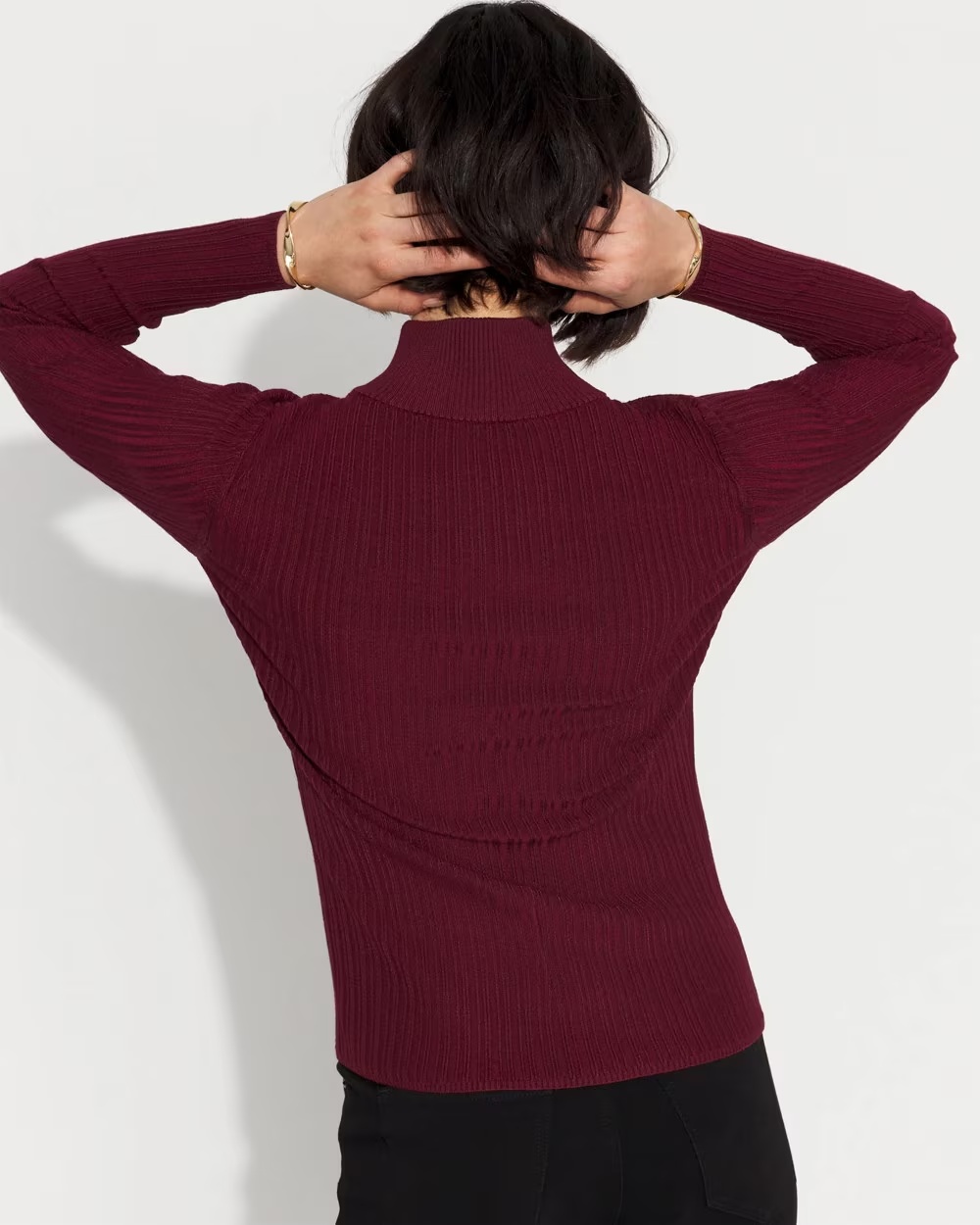 2871-Rib-Knit-Half-Zip-Mock-Neck-Sweater-Refined-Red-4.jpg Rib Knit Half-Zip Mock Neck Sweater Refined Red