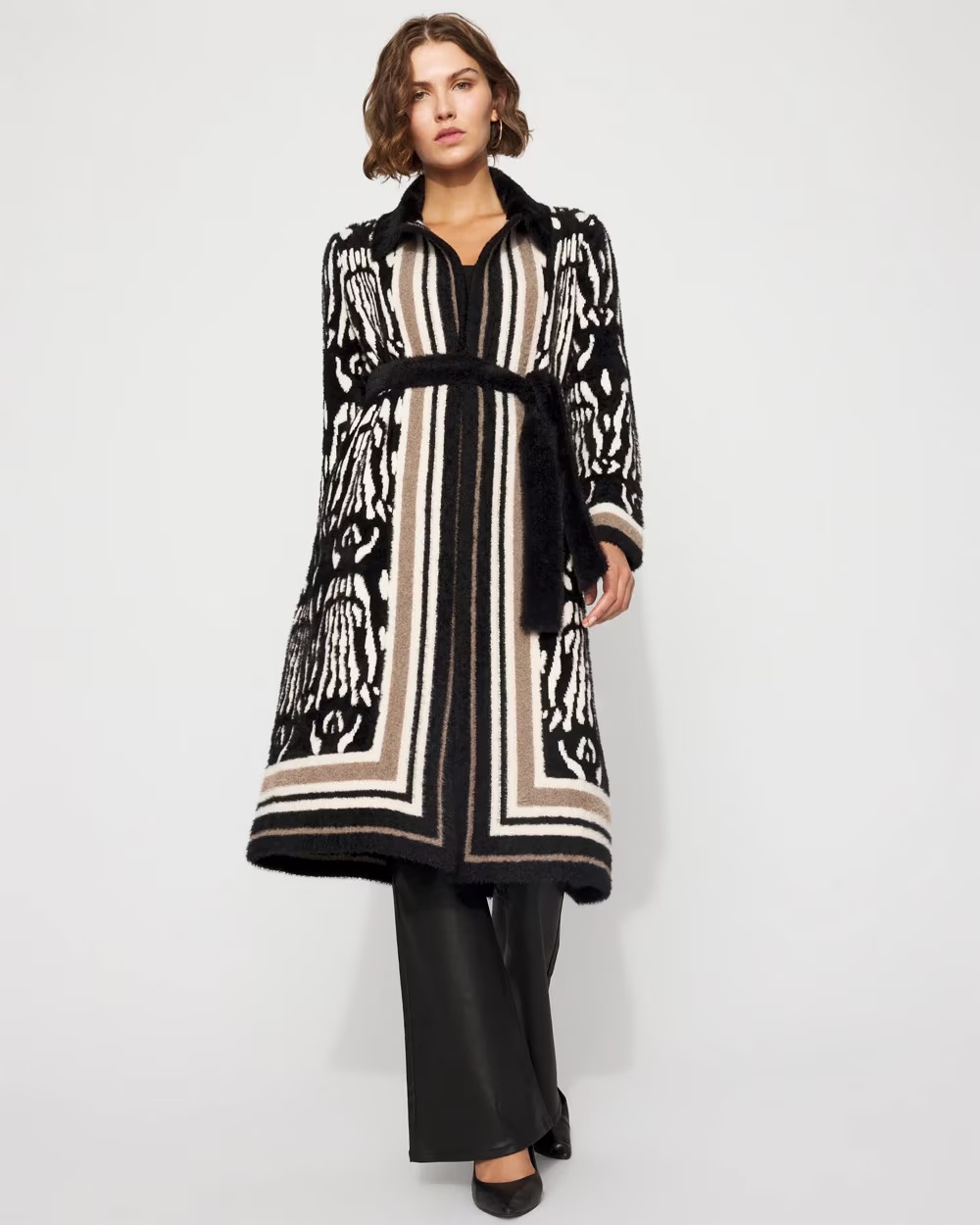 3603-Jacquard-Long-Sweater-Coat-Abstract-Stamp-Black-1.jpg Jacquard Long Sweater Coat Abstract Stamp Black