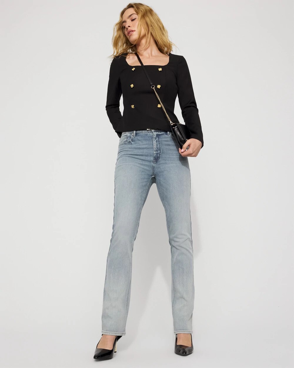 4262-Button-Front-Tailored-Top-Black-2.jpg Button-Front Tailored Top Black