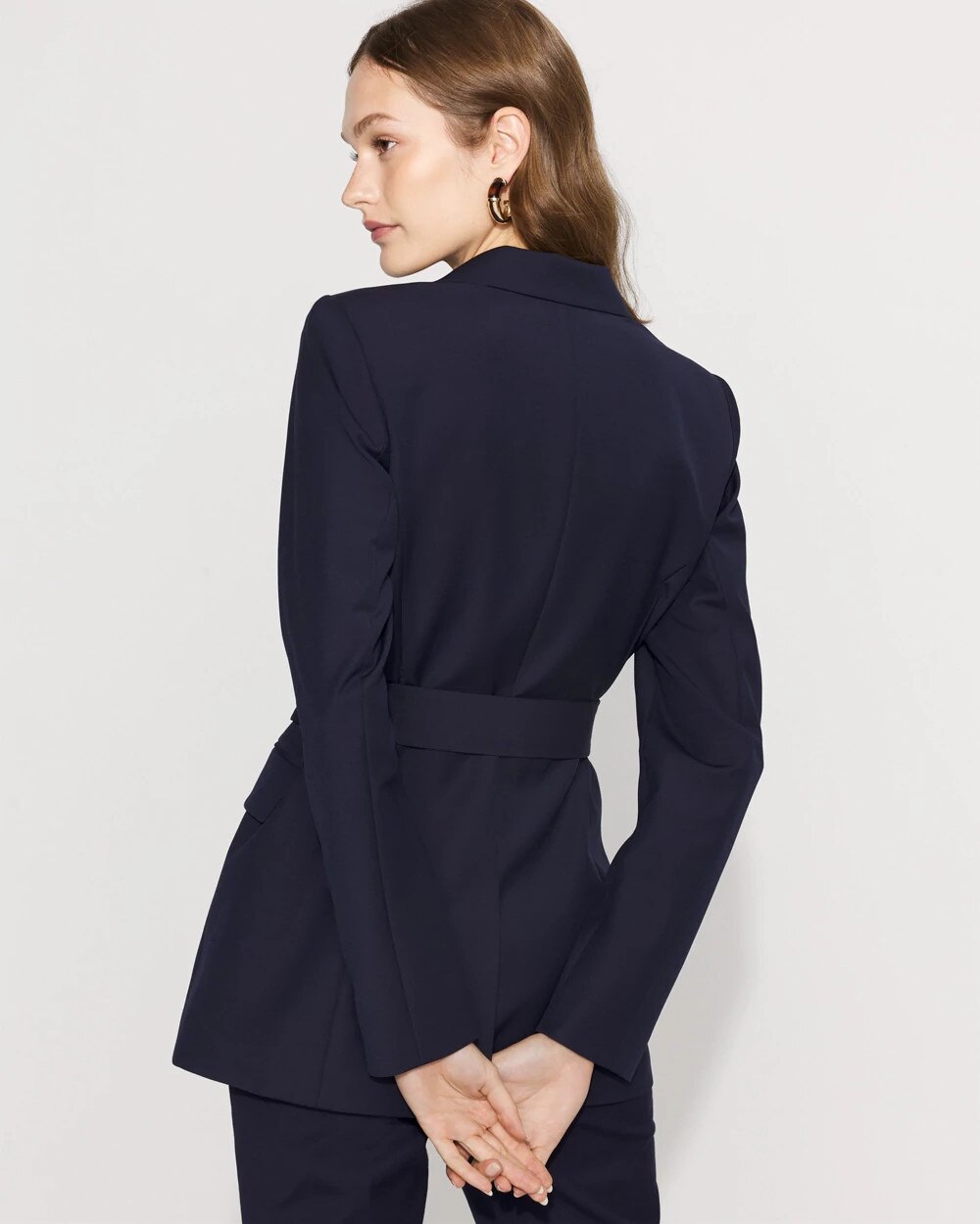 4468-Belted-One-Button-Blazer-in-Comfort-Stretch-Officer-Blue-5.jpg Belted One-Button Blazer in Comfort Stretch Officer Blue
