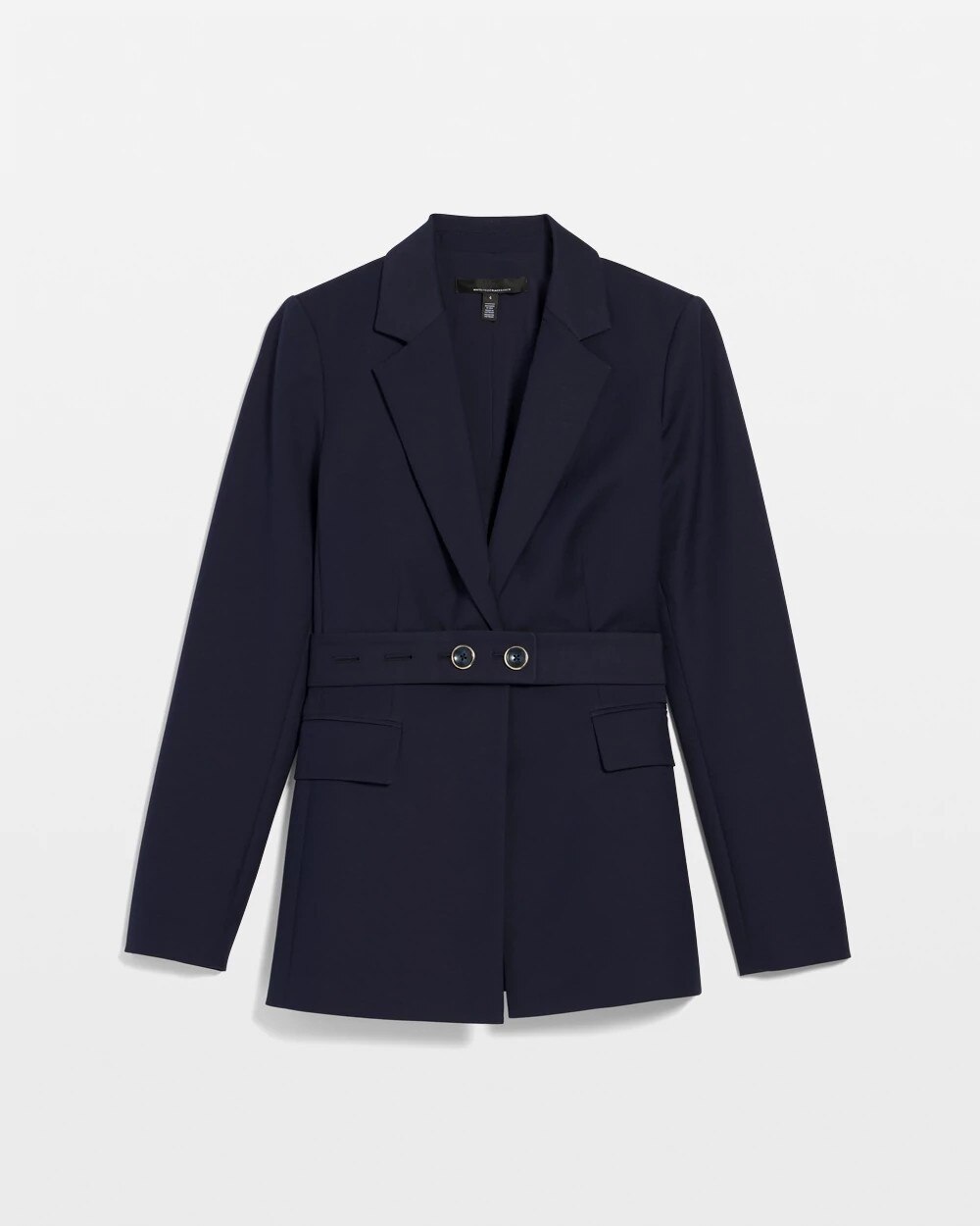 4468-Belted-One-Button-Blazer-in-Comfort-Stretch-Officer-Blue-6.jpg Belted One-Button Blazer in Comfort Stretch Officer Blue