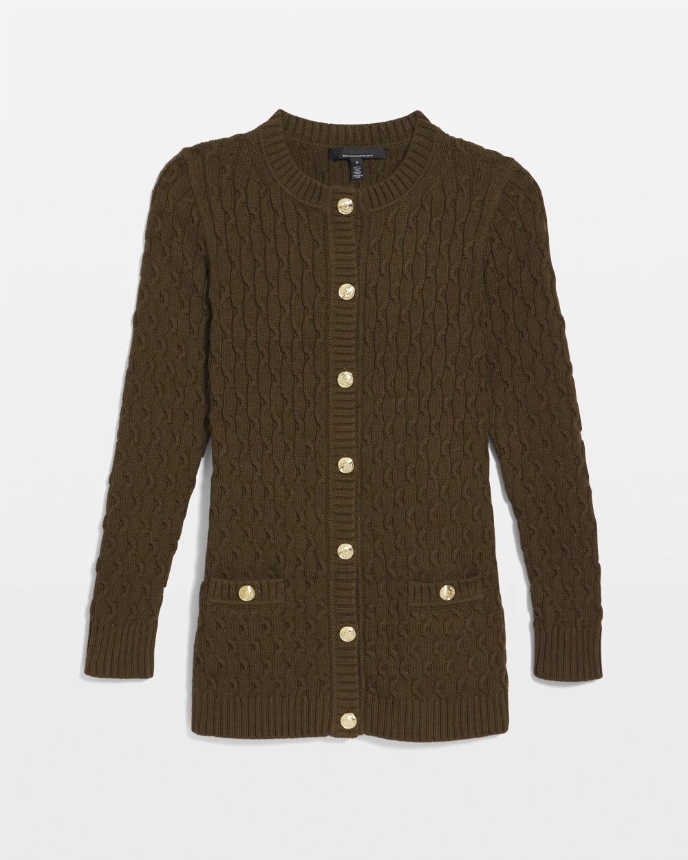 4501-Longline-Cable-Knit-Cardigan-Sweater-Dark-Willow-5.jpg Longline Cable Knit Cardigan Sweater Dark Willow