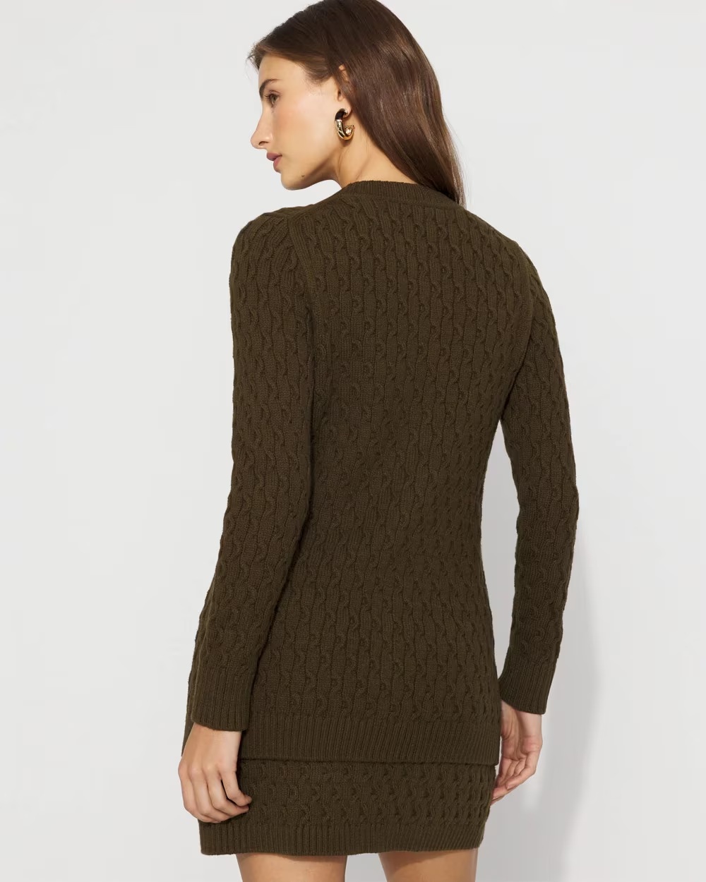 4501-Longline-Cable-Knit-Cardigan-Sweater-Dark-Willow-6.jpg Longline Cable Knit Cardigan Sweater Dark Willow