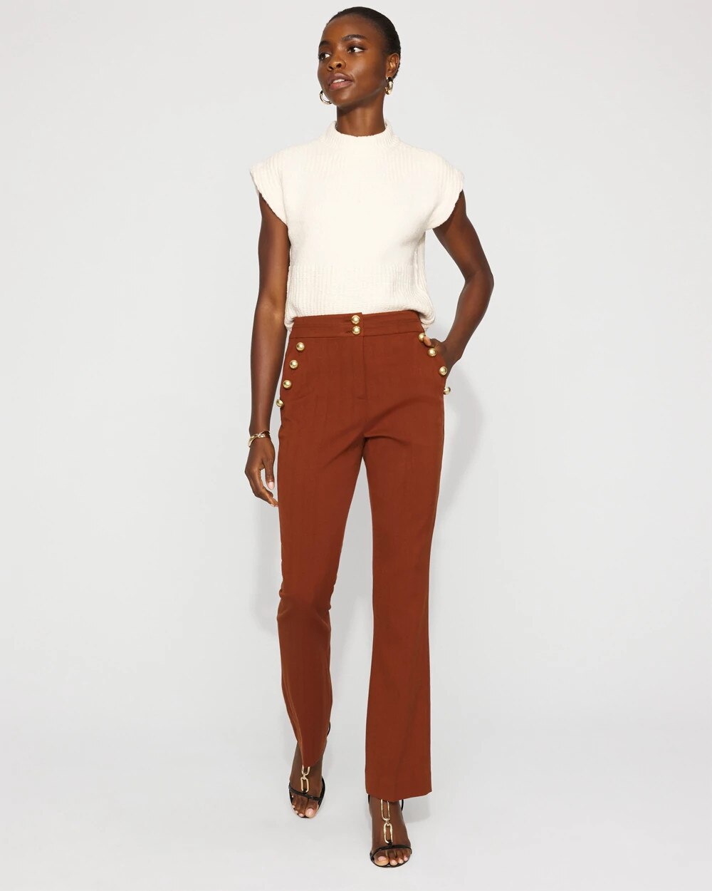 High-Rise Blake Mariner Slim Boot Pant Haute Chocolate
