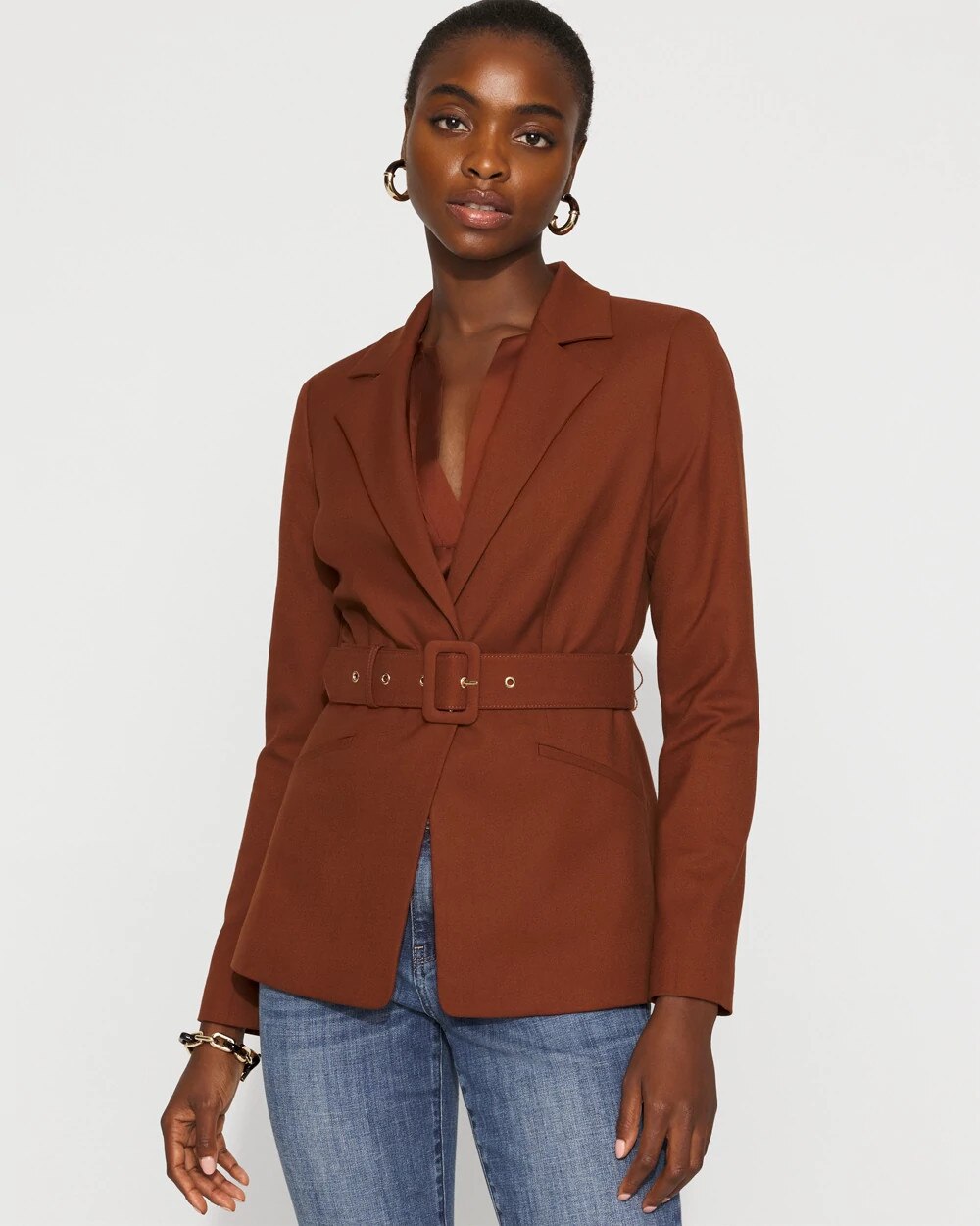 4733-Belted-Blazer-Haute-Chocolate-1.jpg Belted Blazer Haute Chocolate
