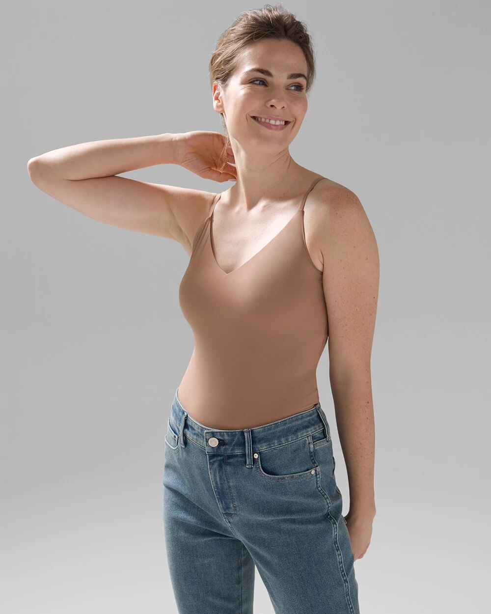 5524-WHBM-FORME-N-All-Ways-Stretch-V-Neck-Cami-Desert-Tan-1.jpg WHBM FORME‚Ñ?All Ways Stretch V-Neck Cami Desert Tan