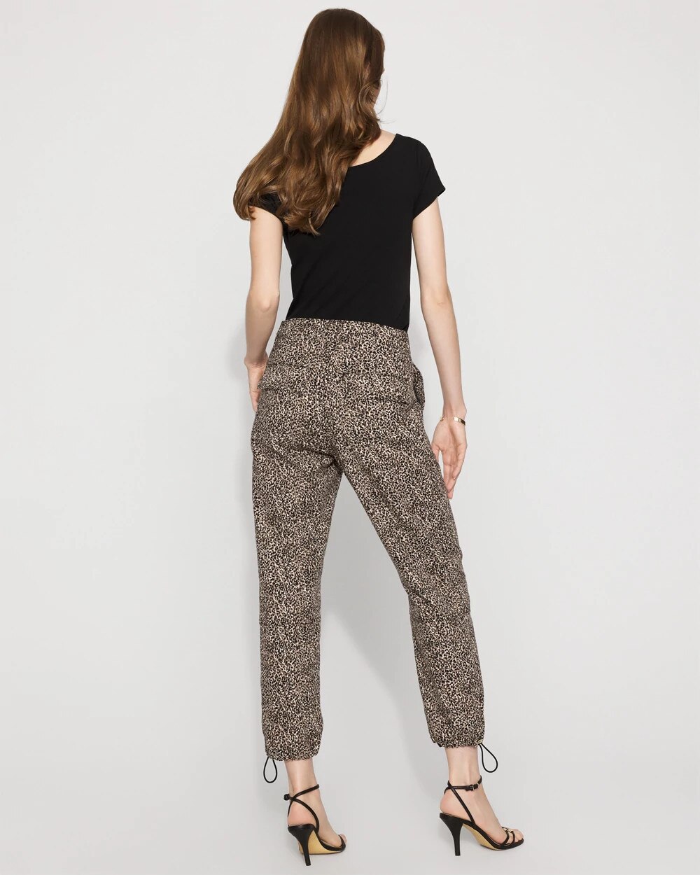 High-Rise Pret Leopard Relaxed Ankle Pant Joyful Leopard Taupe