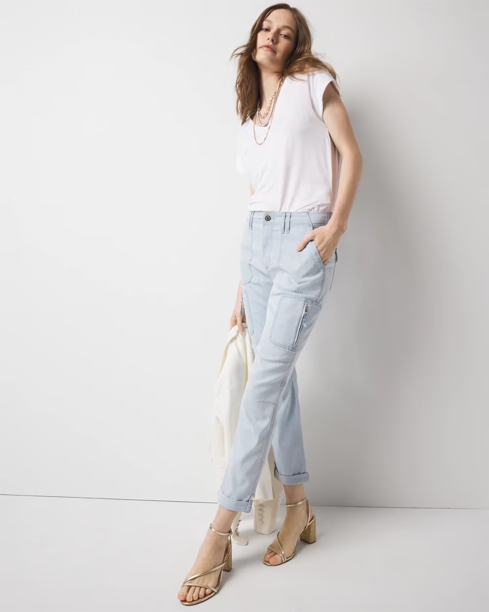 Mid-Rise Pret-A-Pedi Straight Cropped Pant Drava Antique