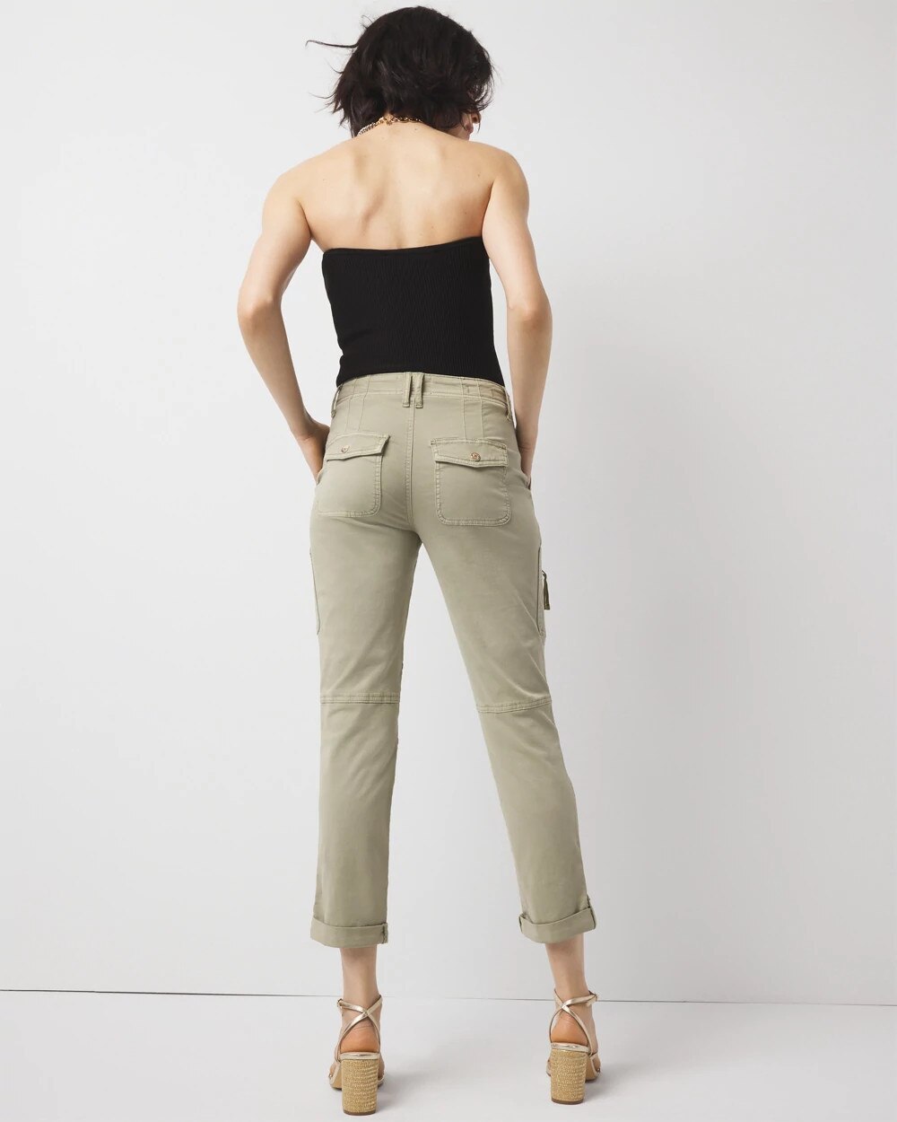 Mid-Rise Pret-A-Pedi Straight Cropped Pants Elm