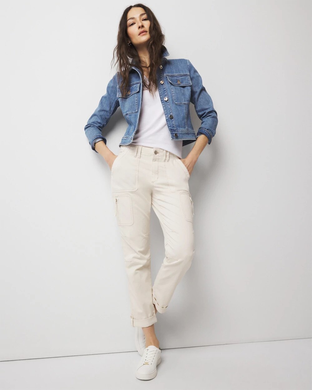 Mid-Rise Pret-A-Pedi Straight Cropped Pants Oat