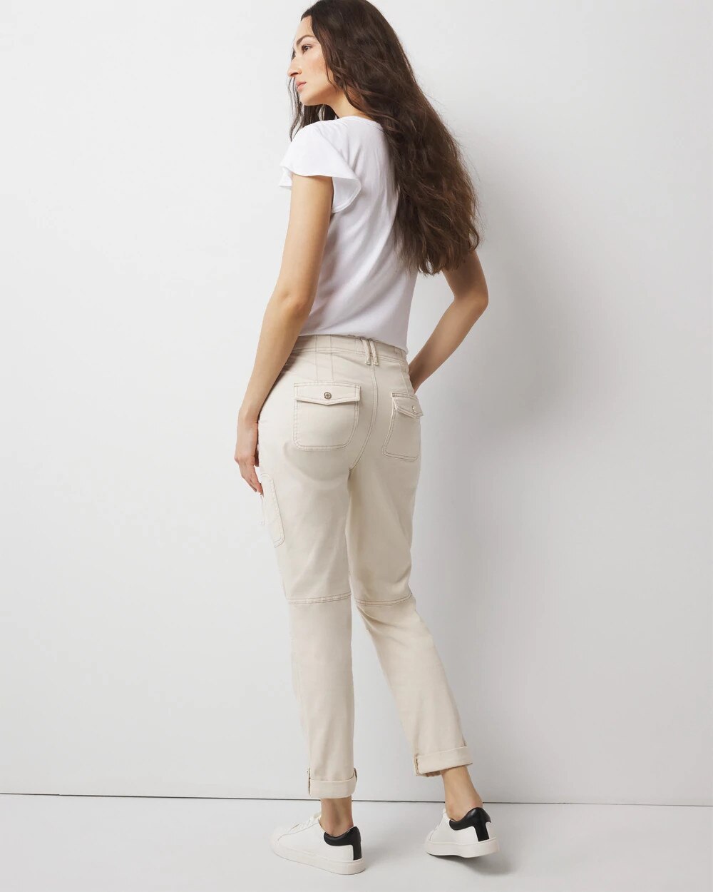 Mid-Rise Pret-A-Pedi Straight Cropped Pants Oat