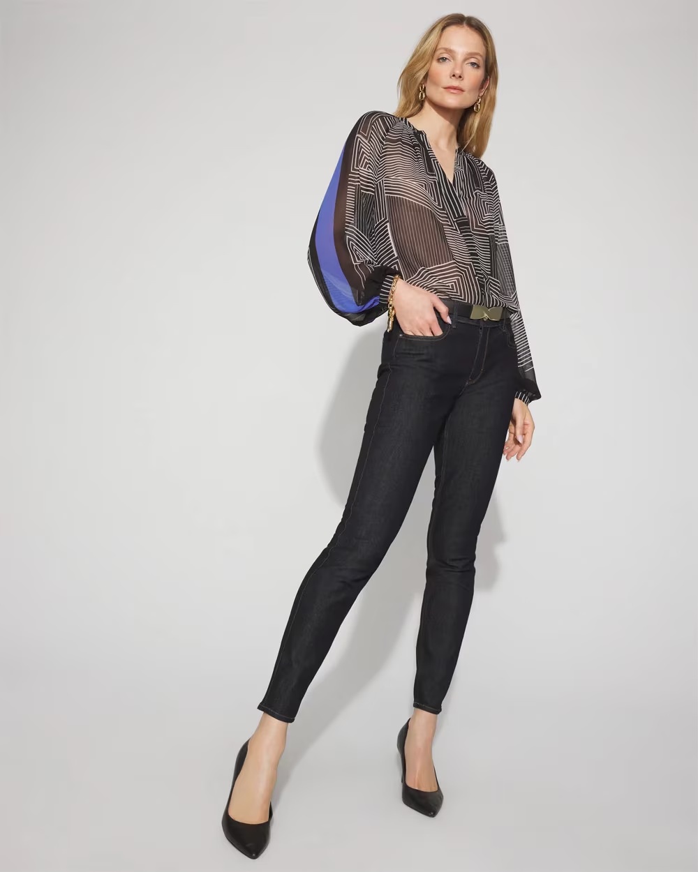 Mid-Rise Skinny Jean Midnight Rinse Wash