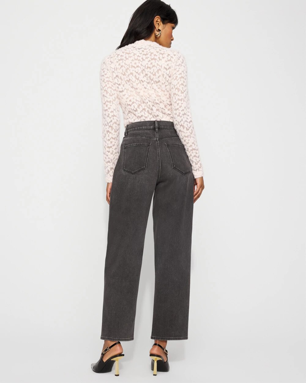Petite Extra High-Rise Barrel Jean Icon Gray