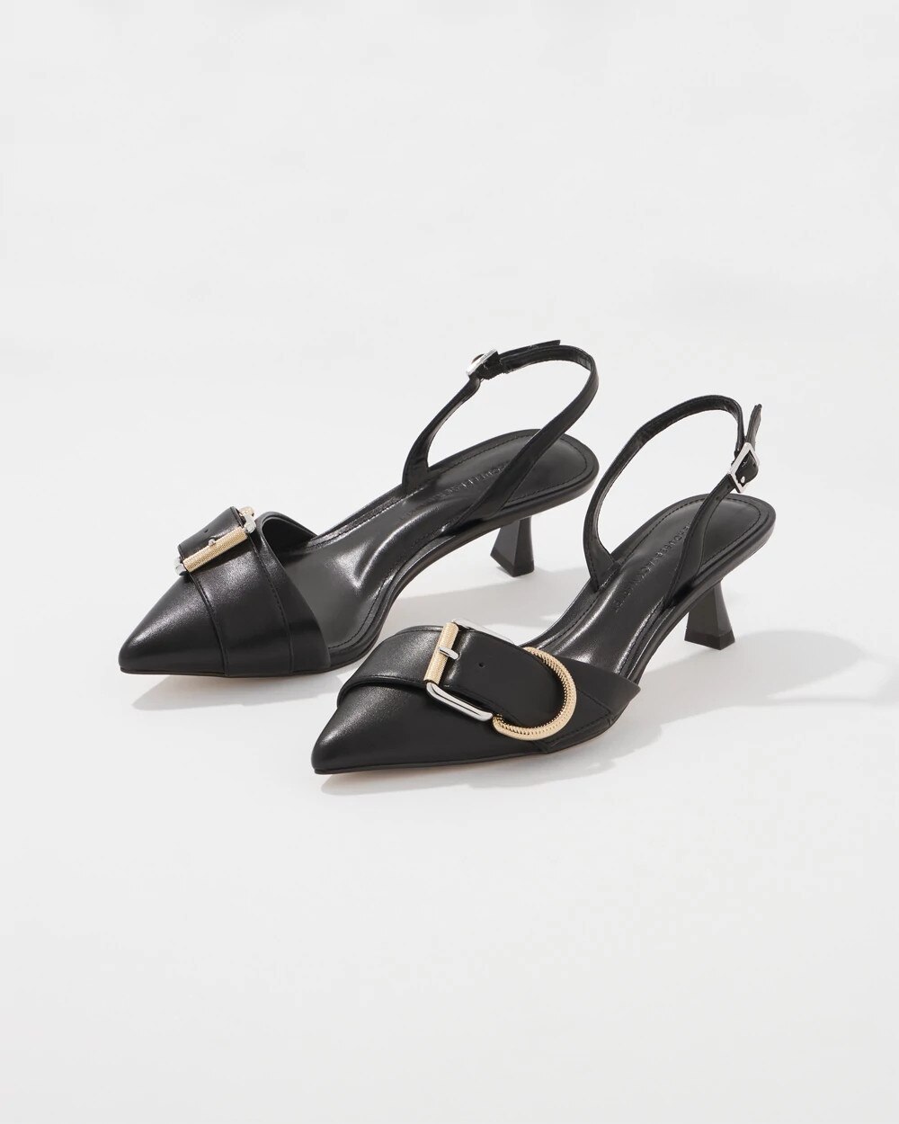 Mixed Metal Black Slingback Black
