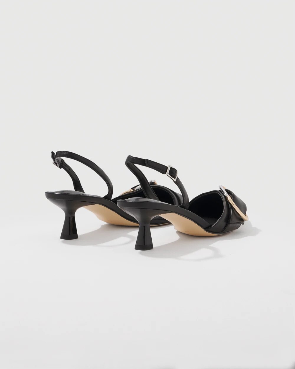 Mixed Metal Black Slingback Black