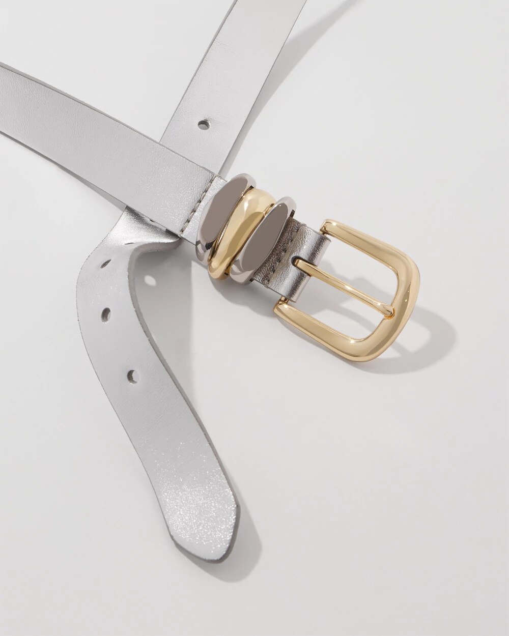 Metallic Belt Silver