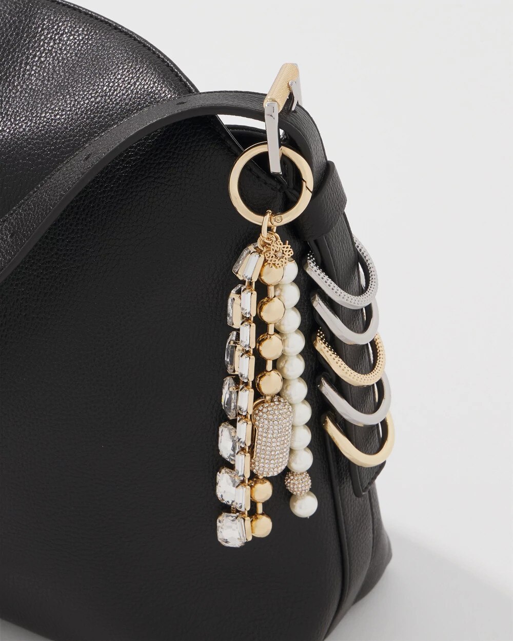 Mixed Metal Bag Charm Gold w Silver