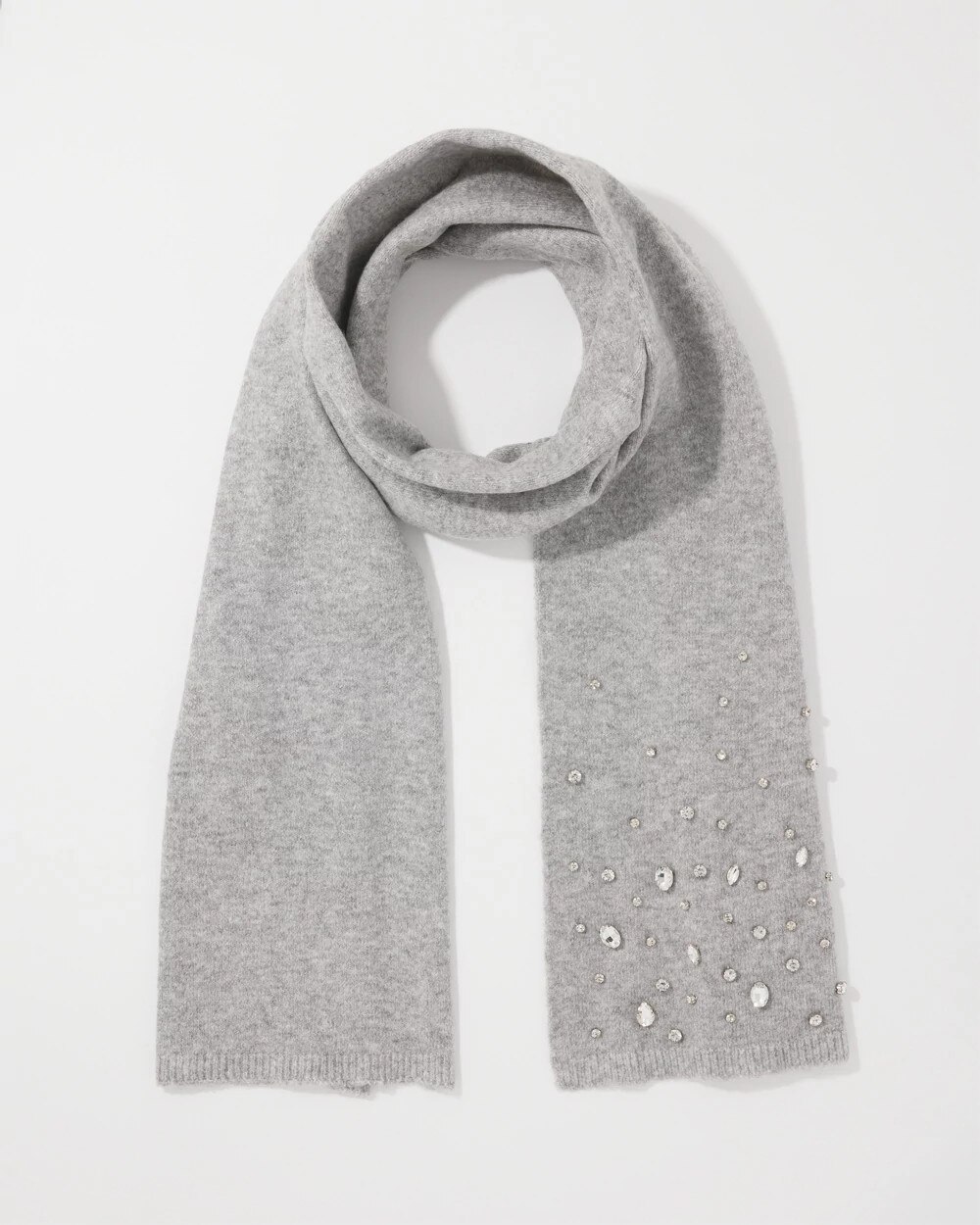 Rhinestone Scarf Heathered Atelier