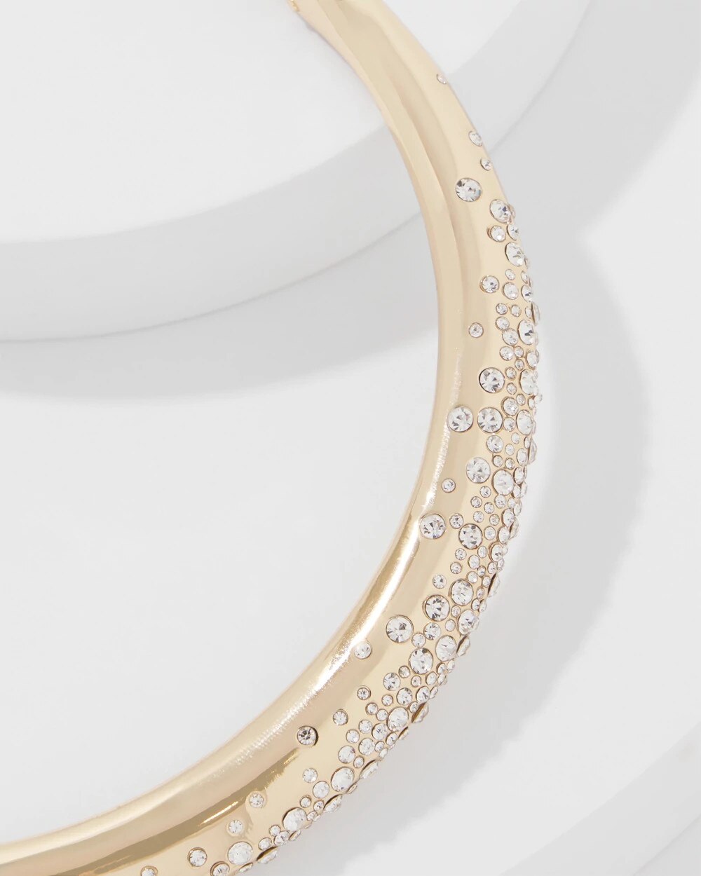 Dusted Pavé Collar Necklace Gold