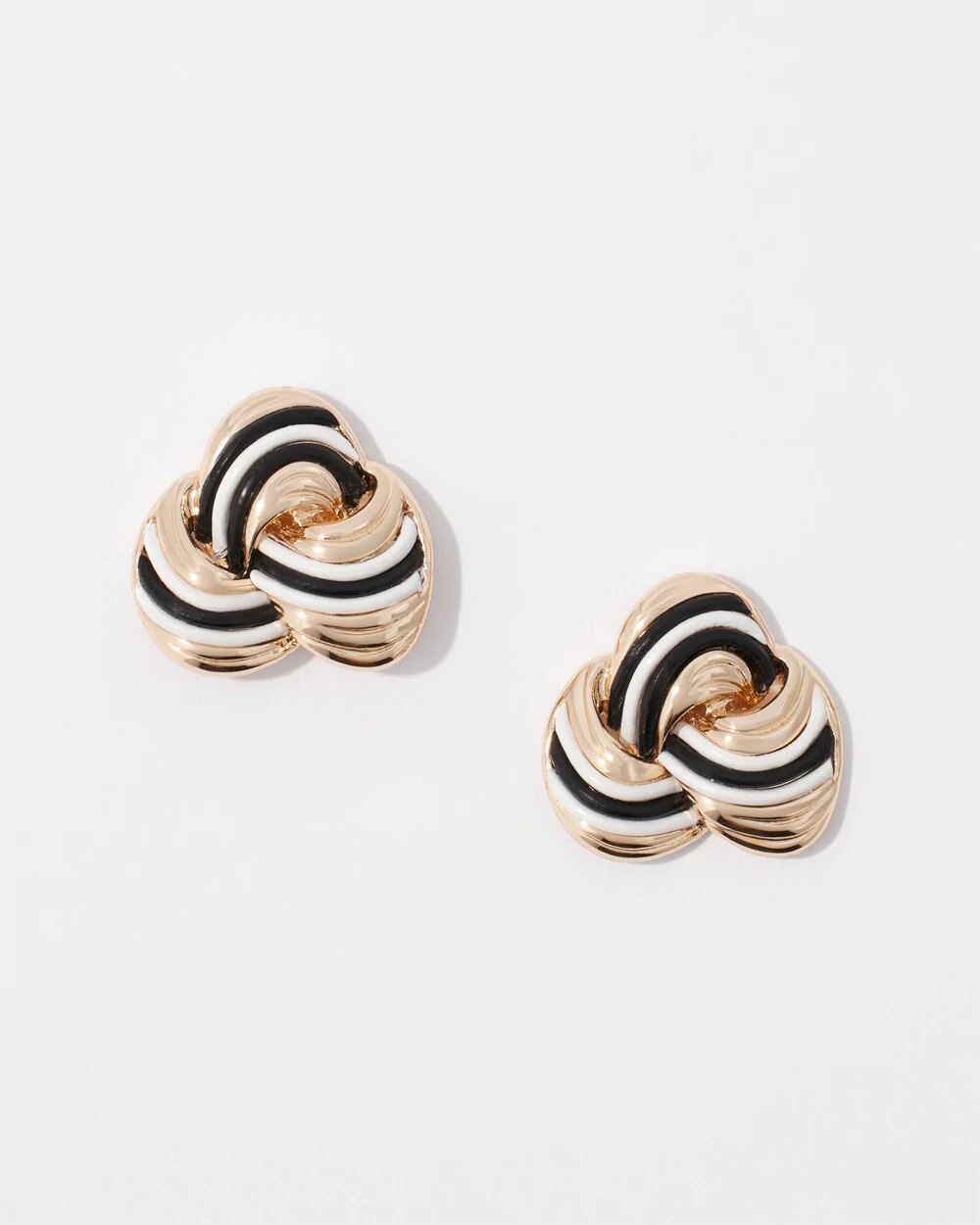 Braided Gold Corded Inlay Earrings Gold