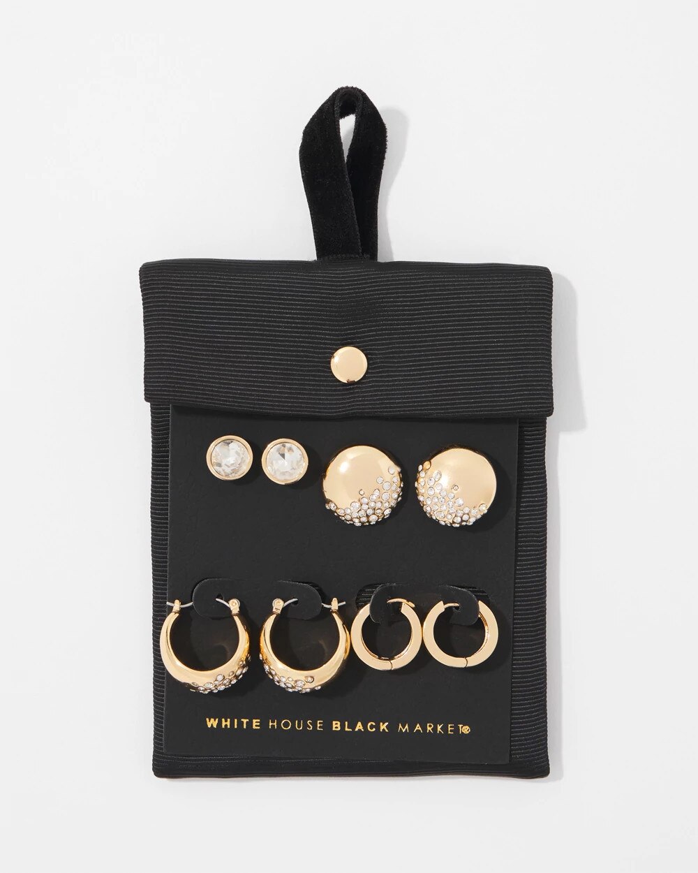 Pav√© 4-Pack Earrings Gold