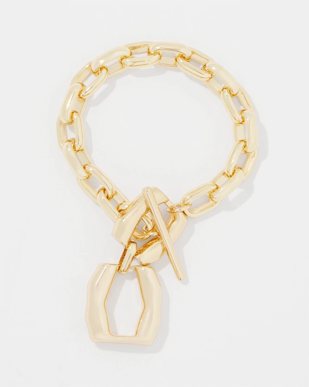 Gold Double Links Toggle Bracelet Gold