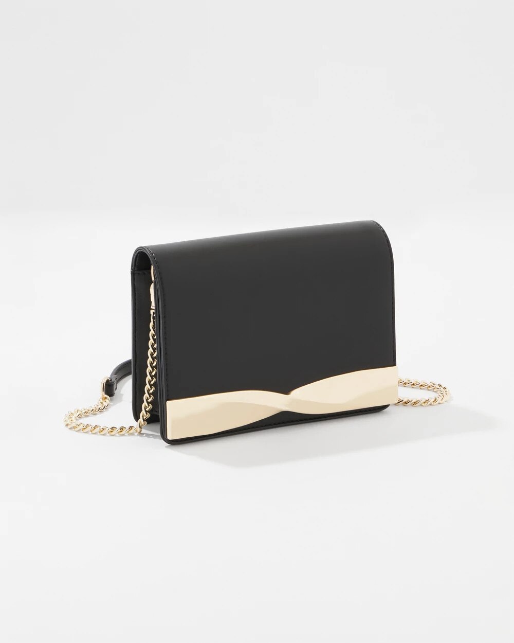 6534-Gold-Twist-Clutch-Black-2.jpg Gold Twist Clutch Black