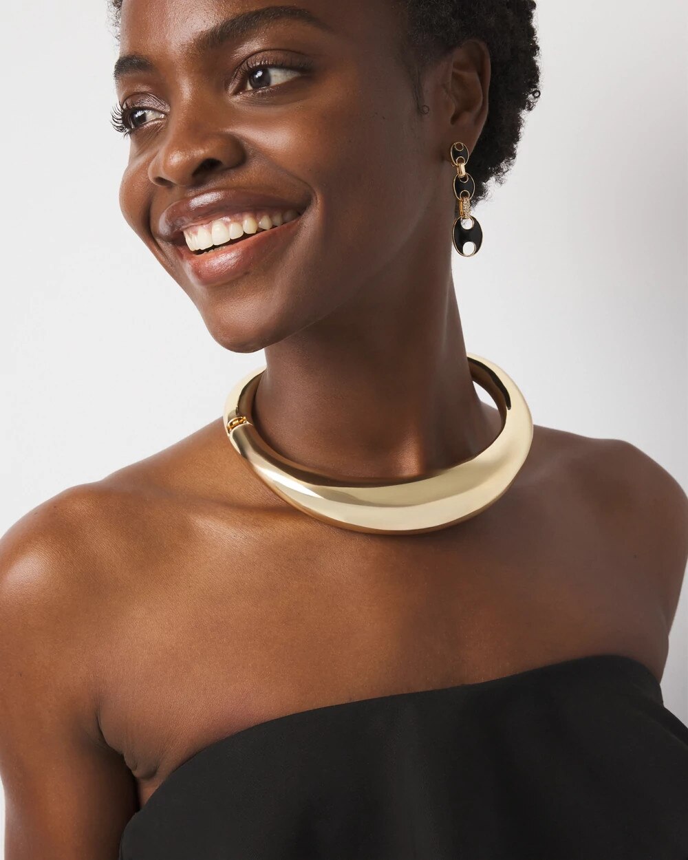 6764-Gold-Sculptural-Hinged-Collar-Gold-1.jpg Gold Sculptural Hinged Collar Gold