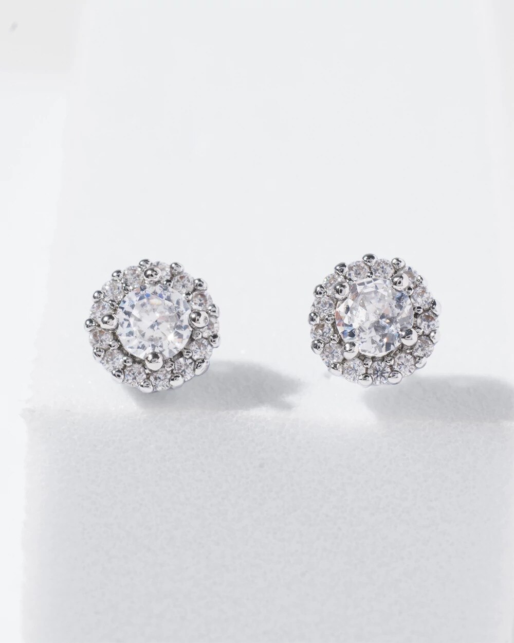 6812-CZ-Halo-Stud-Earrings-Silver-1.jpg CZ Halo Stud Earrings Silver