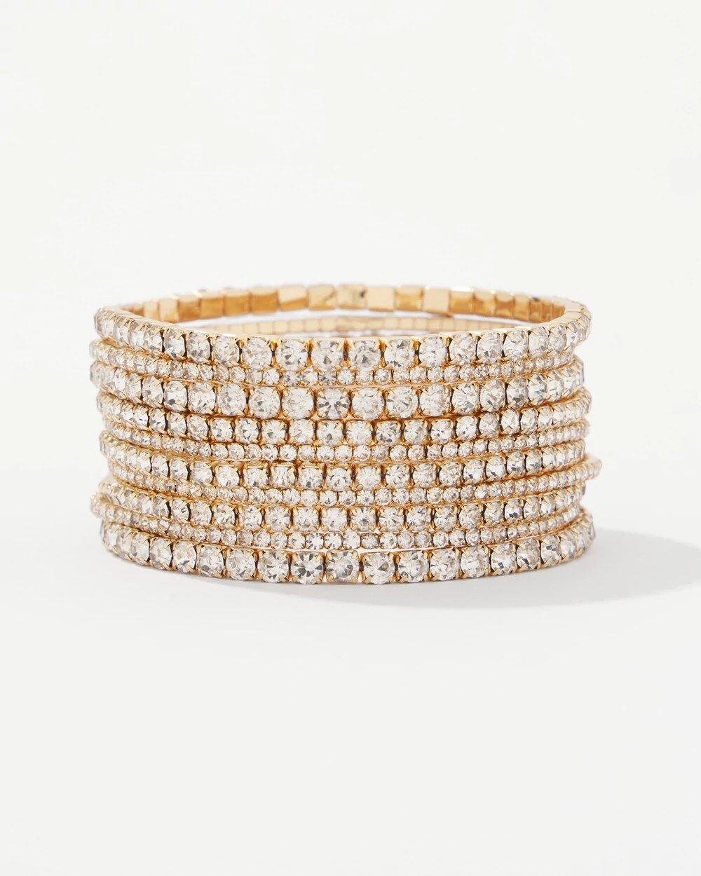 6893-Rhinestone-10-Pack-Stretch-Bracelets-Gold-4.jpg Rhinestone 10-Pack Stretch Bracelets Gold