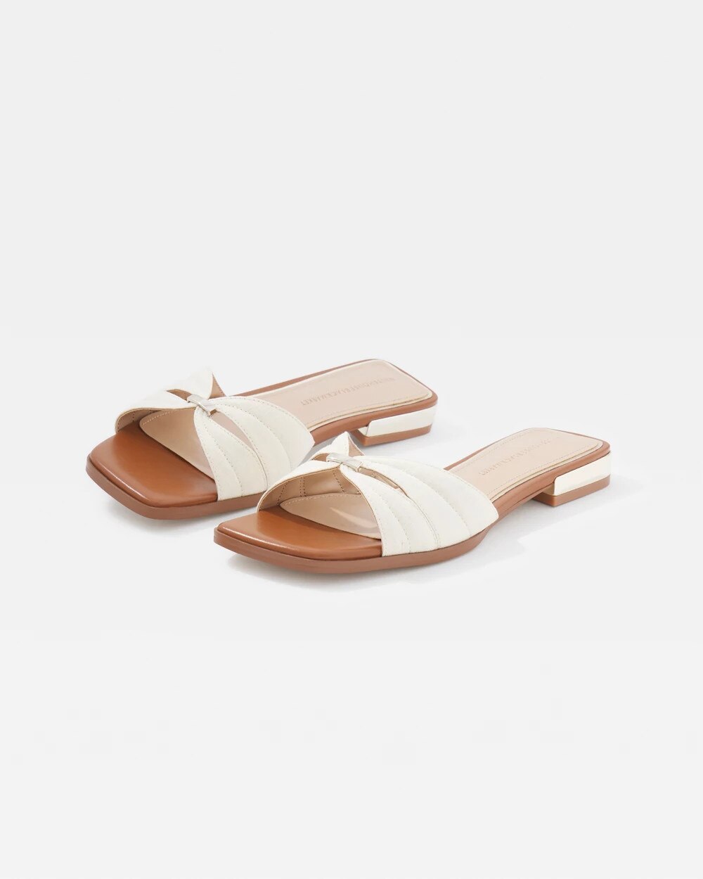 Linen Flat Sandal Light Tan