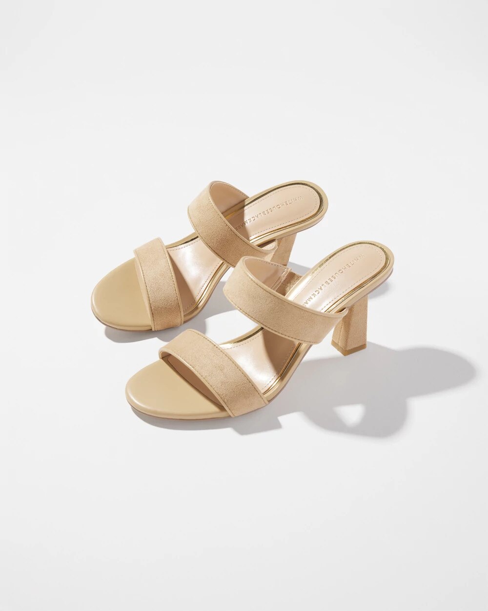 Double Strap Heeled Sandal Light Tan
