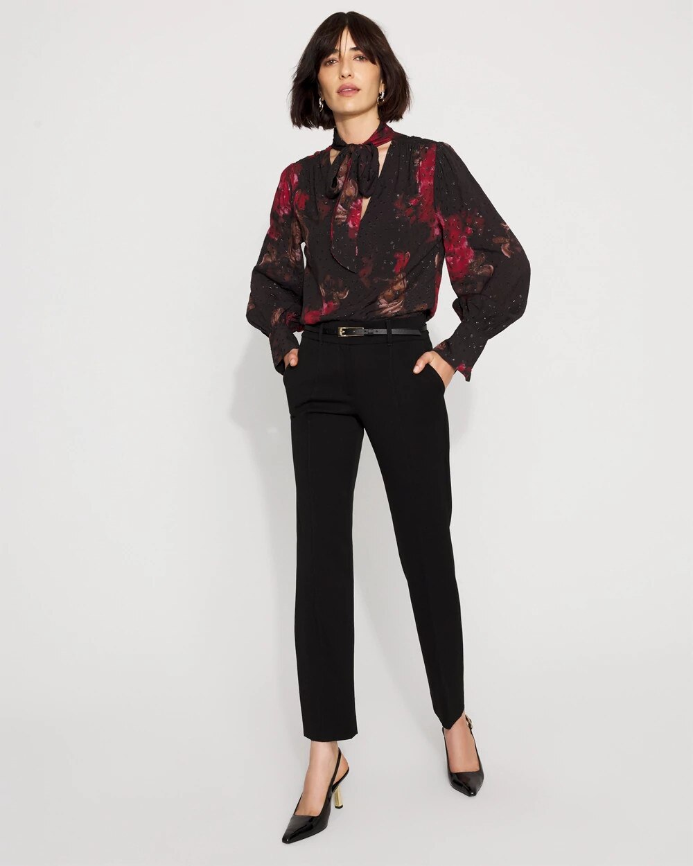 Mid-Rise Zoey Straight Pant Black