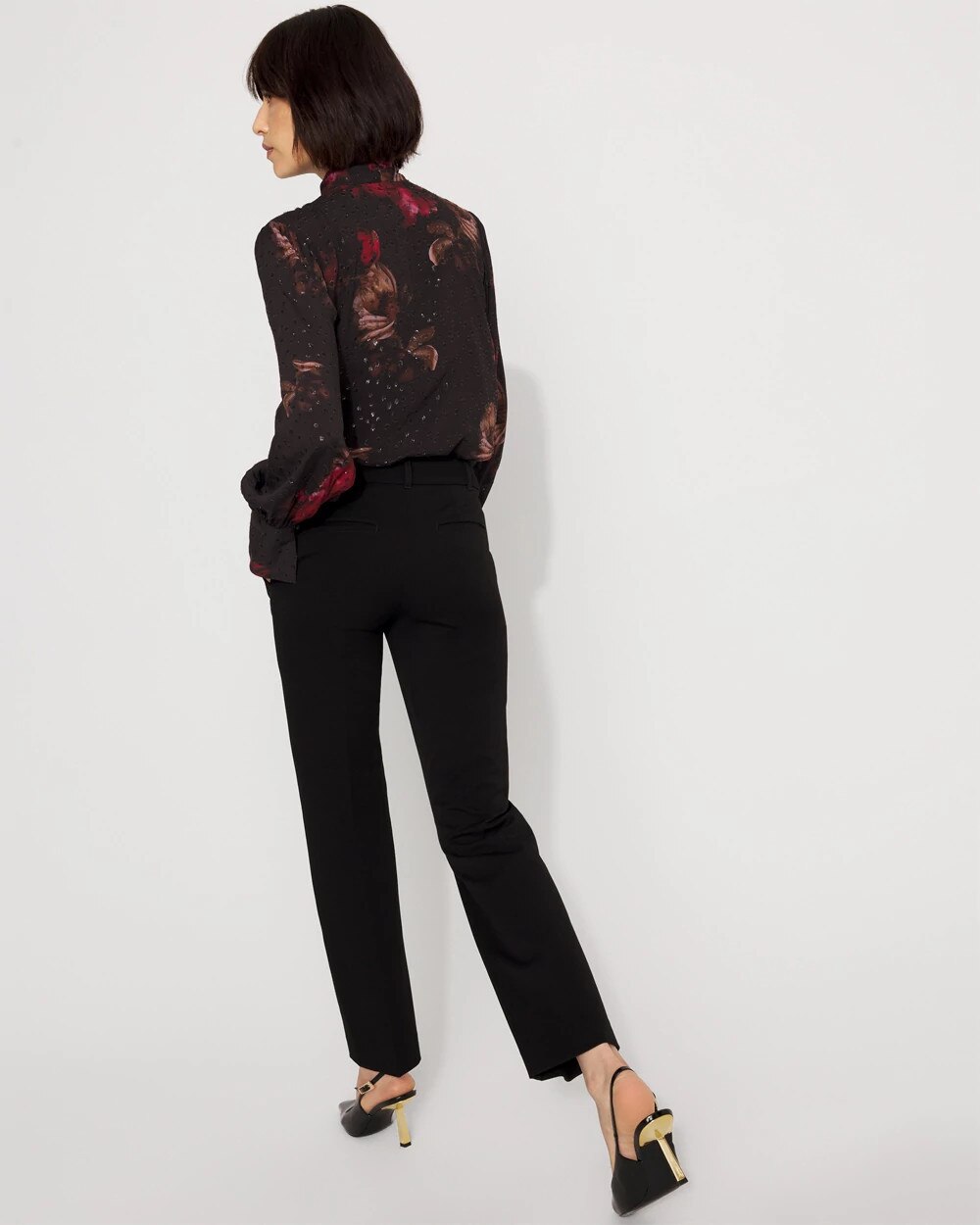 Mid-Rise Zoey Straight Pant Black